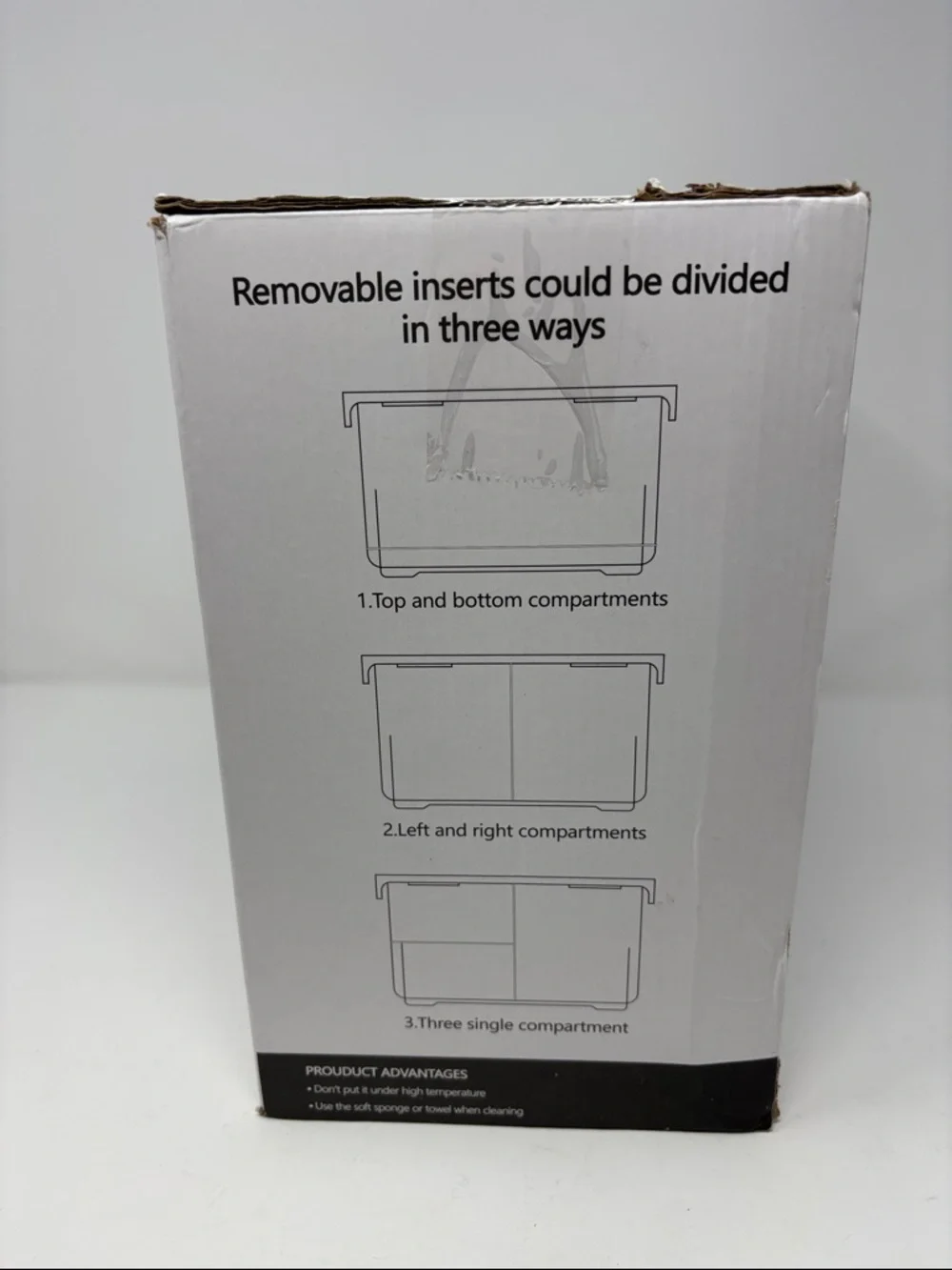 New elabo Fruit & Veggie Storage Containers - White Box (2 Pack)